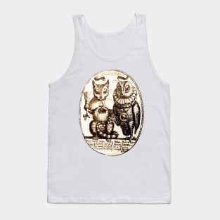 Night Rambling Ladies THE CAT AND THE OWL Tank Top